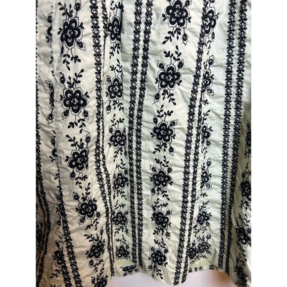 Carole Little Boho black & white dress Embroidery Size 8 - Picture 6 of 10